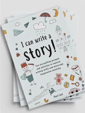 I Can Write a Story! Children's Storytelling Workbook - White Mint Coral Accents